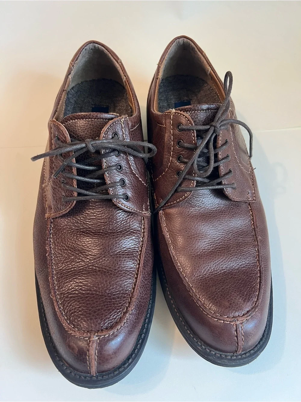 Bass Men’s Brown leather lace up Oxford shoes dress shoes size 9